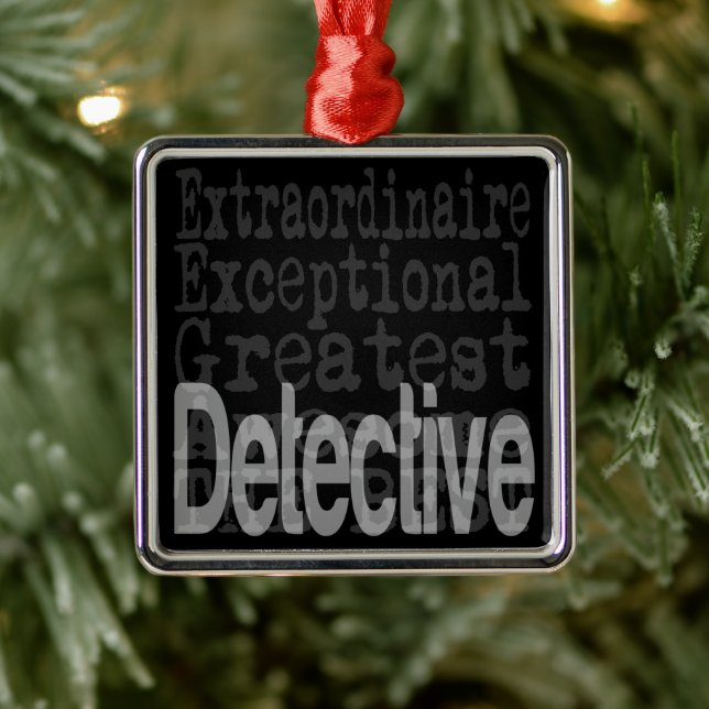 Detective Extraordinaire Metal Ornament (Tree)