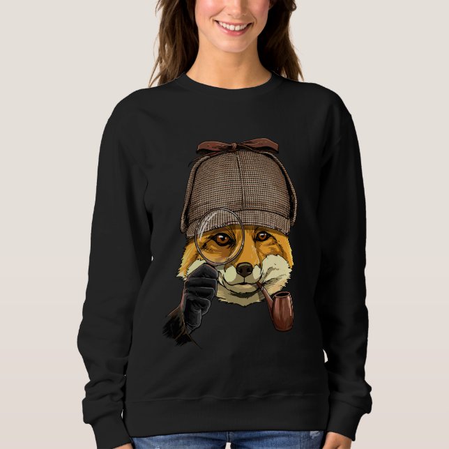 Detective Fox Spy Inspector Private Investigator F Sweatshirt (Front)