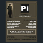 Detective Logo, Private Detective Investigator Flyer<br><div class="desc">Detective Logo,  Private Detective Investigator Flyer by The Business Card Store.</div>