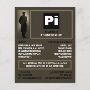 Detective Logo, Private Detective Investigator Flyer