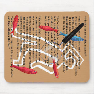 Detective mystery writer mouse mat