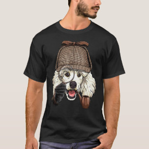 Detective Poodle Spy Investigator Puppy Pet Poodle T-Shirt