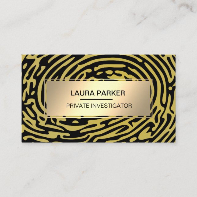 Detective Private Investigator Finger Print Business Card (Front)