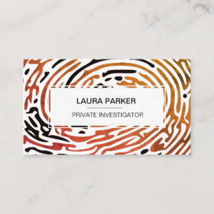 Detective Private Investigator Finger Print Business Card