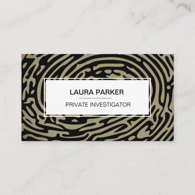 Detective Private Investigator Finger Print Business Card (Front)