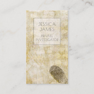 Detective Private Investigator Fingerprint Business Card