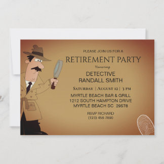 Detective Retirement Party Invitation