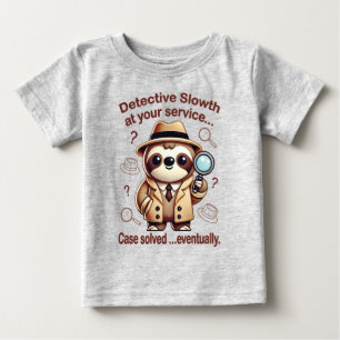 "Detective Sloth" Sloth Private Eye Baby T-Shirt