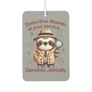 "Detective Sloth" Sloth Private Eye Car Air Freshener