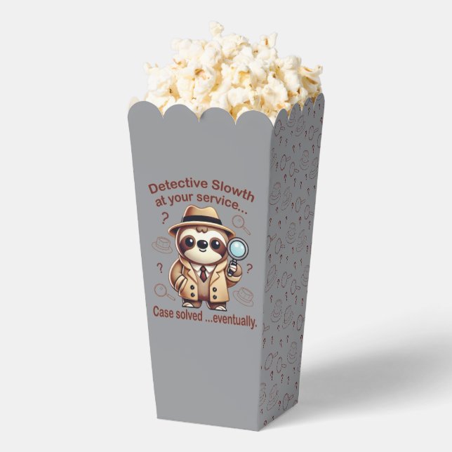 "Detective Sloth" Sloth Private Eye Favour Box (Popped)