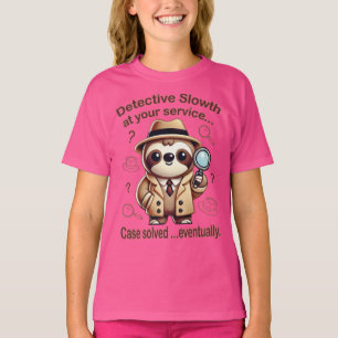 "Detective Sloth" Sloth Private Eye T-Shirt