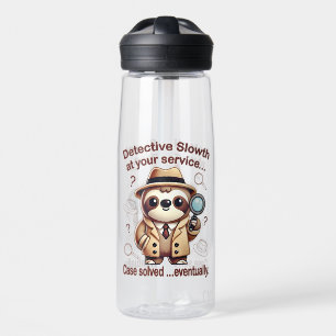 "Detective Sloth" Sloth Private Eye Water Bottle