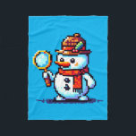 Detective Snowman - Funny Pixel Art Winter Mystery Fleece Blanket<br><div class="desc">There’s a mystery to solve in the snow! 🔍⛄ The "Detective Snowman" design features a pixel art snowman in a stylish hat and scarf, holding a magnifying glass and looking for clues in the winter wonderland. Perfect for mystery lovers, winter enthusiasts, and fans of quirky pixel art, this unique design...</div>