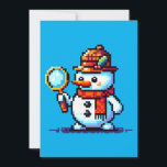 Detective Snowman - Funny Pixel Art Winter Mystery Holiday Card<br><div class="desc">There’s a mystery to solve in the snow! 🔍⛄ The "Detective Snowman" design features a pixel art snowman in a stylish hat and scarf, holding a magnifying glass and looking for clues in the winter wonderland. Perfect for mystery lovers, winter enthusiasts, and fans of quirky pixel art, this unique design...</div>