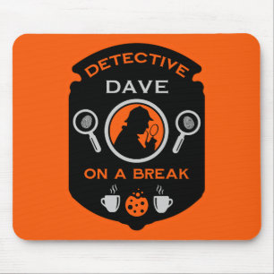 Detective-Themed Funny Tea And Coffee Mouse Mat