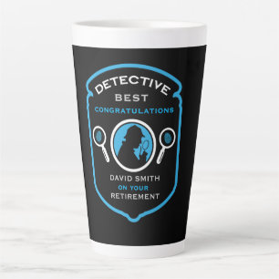 Detective-Themed Job Retirement Gift Latte Mug