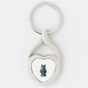 Detective Whiskers � Funny Cat Mystery Novel Key Ring