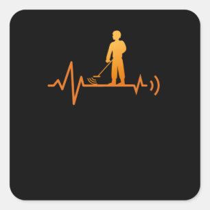 Detectoring Metal Detector Detectorist Treasure Hu Square Sticker