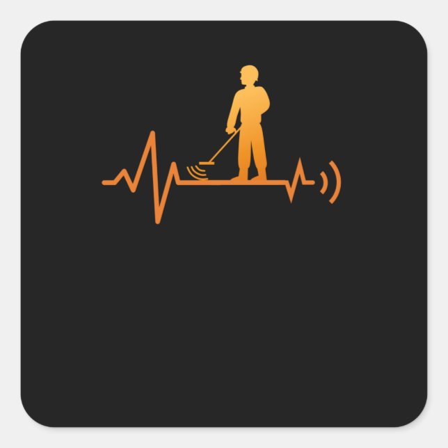 Detectoring Metal Detector Detectorist Treasure Hu Square Sticker (Front)