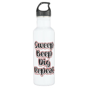 Detectorist Metal Detecting Repeat Funny Gift Idea 710 Ml Water Bottle