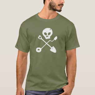 Detectorist Skull - probe skull T-Shirt