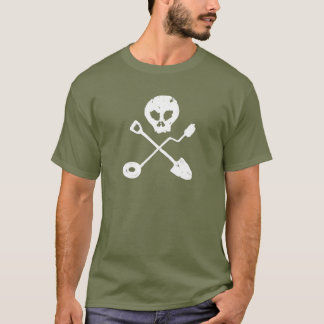 Detectorist Skull - probe skull T-Shirt