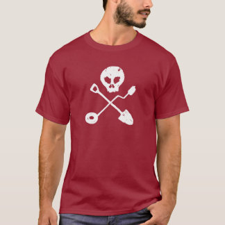Detectorist Skull - probe skull T-Shirt