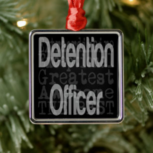 Detention Officer Extraordinaire Metal Tree Decoration