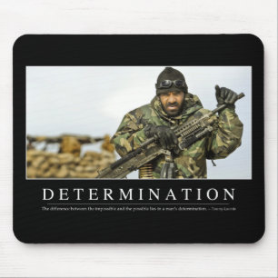 Determination: Inspirational Quote Mouse Mat