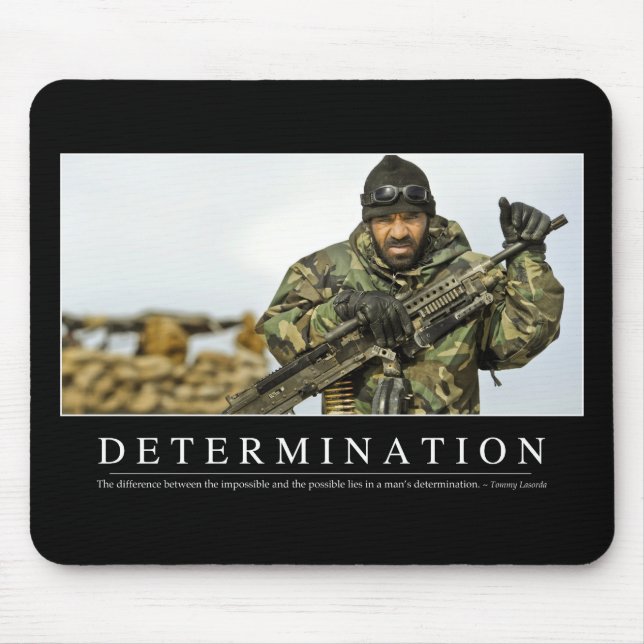 Determination: Inspirational Quote Mouse Mat (Front)