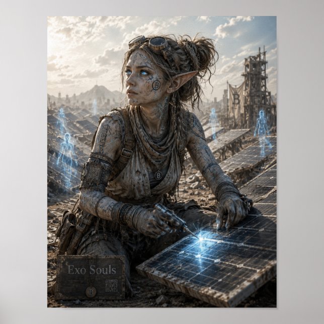Determination / Solar Engineer / Ruined Solar Farm Poster (Front)