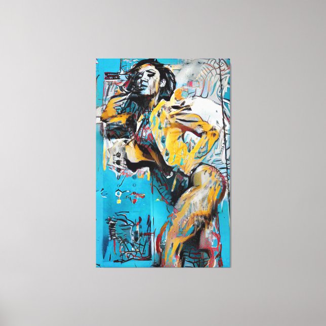 'Determined' Abstract Woman Silhouette Wall Art (Front)