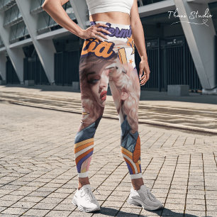 Determined Diva Vintage Retro 80s Womens Day Leggings