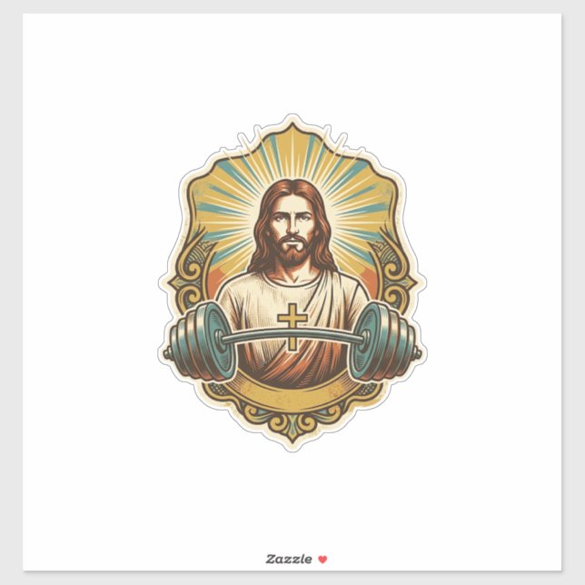 Determined Jesus Heavy Iron Barbell Powerlifting G (Sheet)