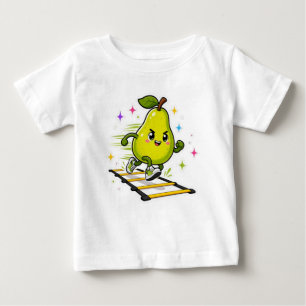Determined Pear Agility Ladder Workout Cartoon Sti Baby T-Shirt