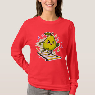 Determined Pear Agility Ladder Workout Cartoon Sti T-Shirt