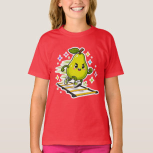 Determined Pear Agility Ladder Workout Cartoon Sti T-Shirt
