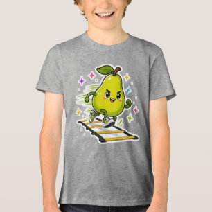 Determined Pear Agility Ladder Workout Cartoon Sti Tri-Blend Shirt