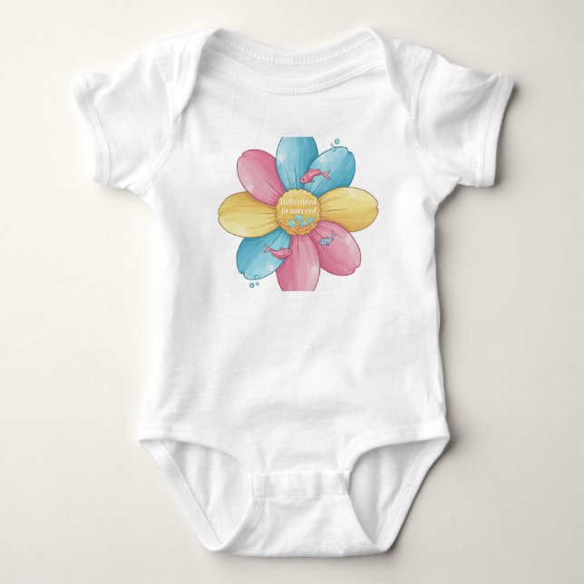 "Determined to Succeed"  Baby Bodysuit (Front)