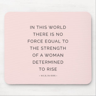 Determined Woman Inspiring Quotes Pink Black Mouse Mat