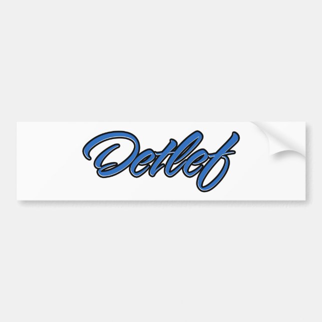 Detlef Name blue Aufkleber Sticker Autoaufkleber (Front)