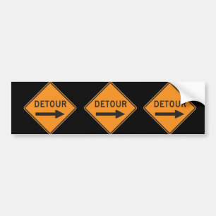 Detour Bumper Sticker 3-Pack
