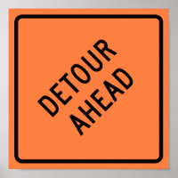 Detour Construction Highway SIgn