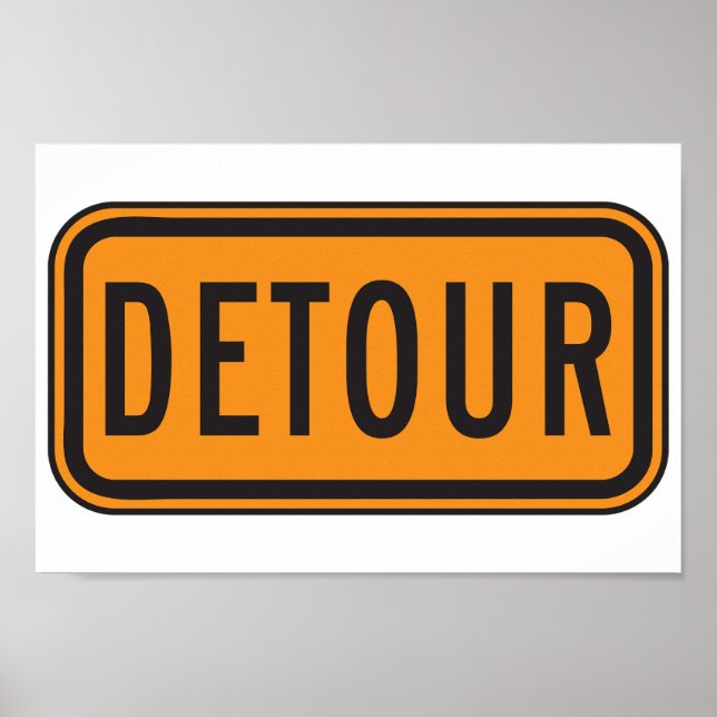Detour Road Sign (Front)