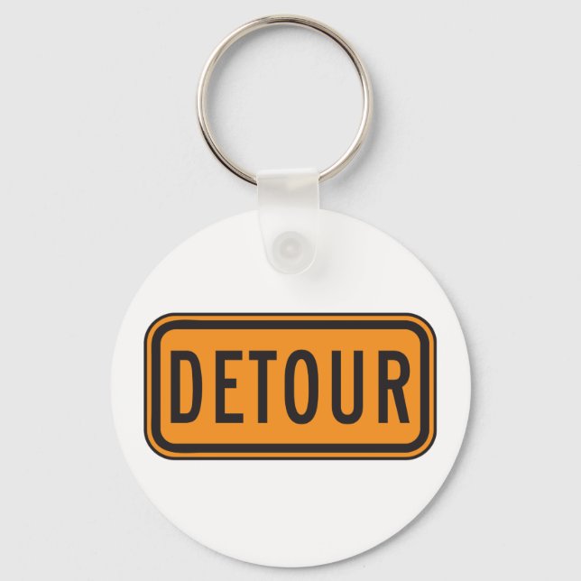Detour Road Sign Key Ring (Front)