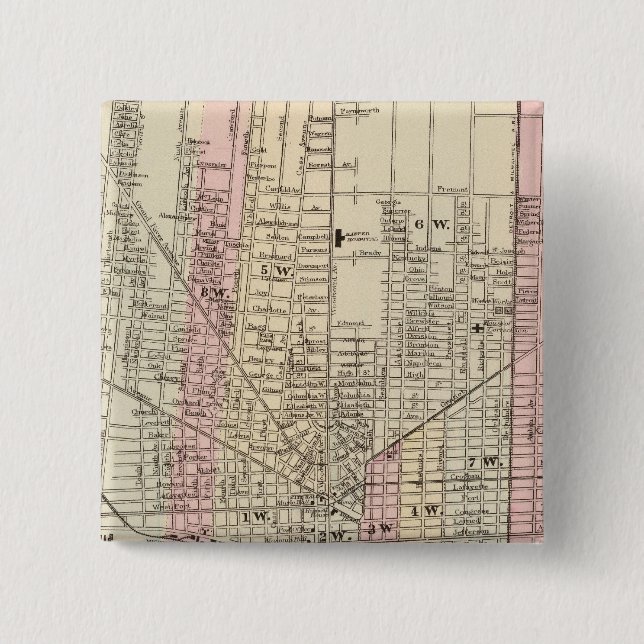 Detroit 15 Cm Square Badge (Front)