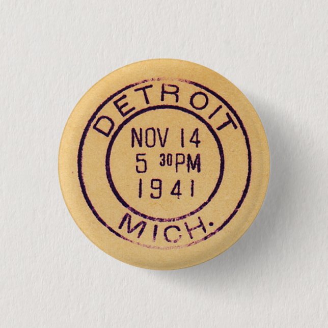 Detroit 1941 3 cm round badge (Front)