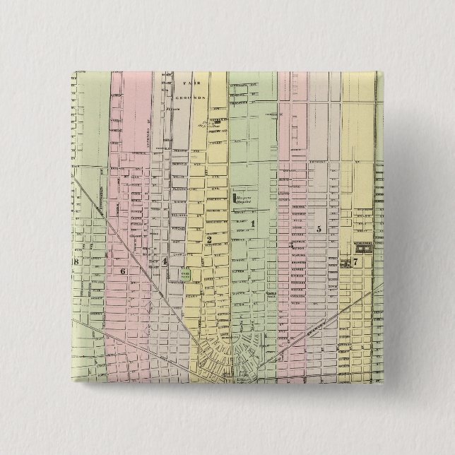 Detroit 2 15 cm square badge (Front)