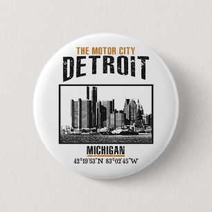 Detroit 6 Cm Round Badge