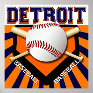 DETROIT BASEBALL POSTER